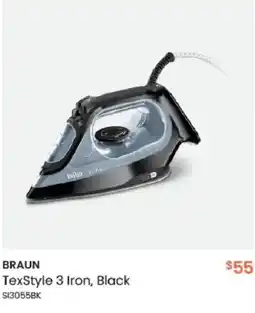 Myer BRAUN TexStyle 3 Iron, Black offer