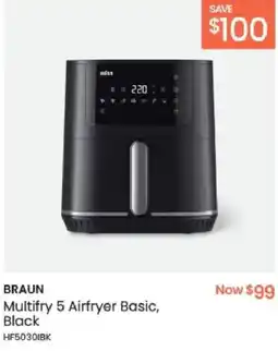 Myer BRAUN Multifry 5 Airfryer Basic, Black offer
