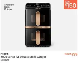 Myer PHILIPS 4000 Series Double Stack Airfryer offer