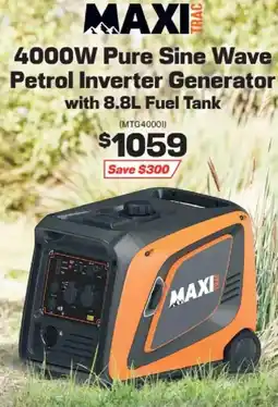Repco 4000W Pure Sine Wave Petrol Inverter Generator with Fuel Tank offer