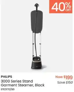 Myer PHILIPS 3000 Series Stand Garment Steamer, Black offer