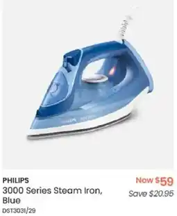 Myer PHILIPS 3000 Series Steam Iron, Blue offer