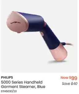 Myer PHILIPS 5000 Series Handheld Garment Steamer, Blue offer