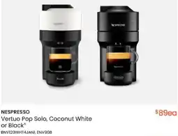 Myer NESPRESSO Vertuo Pop Solo, Coconut White or Black offer