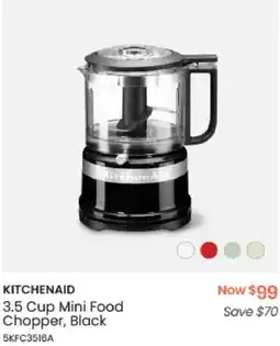 Myer KITCHENAID Mini Food Chopper, Black offer