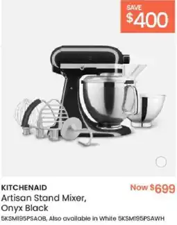 Myer KITCHENAID Artisan Stand Mixer, Onyx Black offer