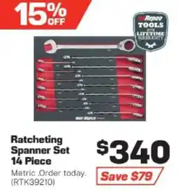 Repco Ratcheting Spanner Set 14 Piece offer