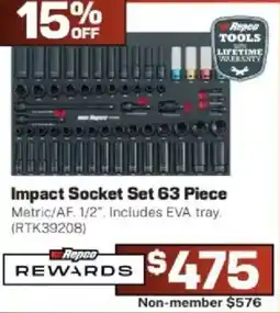 Repco Impact Socket Set 63 Piece offer