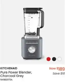 Myer KITCHENAID Pure Power Blender, Charcoal Grey offer
