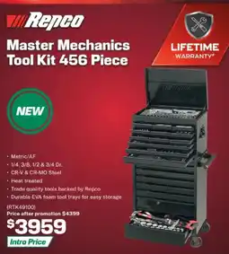 Repco Master Mechanics Tool Kit 456 Piece offer