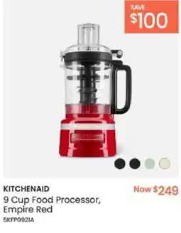 Myer KITCHENAID Food Processor, Empire Red offer