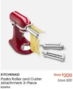 Myer KITCHENAID Pasta Roller and Cutter Attachment 3-Piece offer
