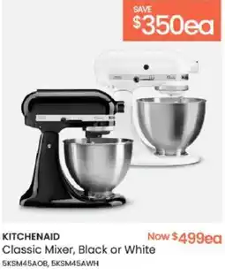 Myer KITCHENAID Classic Mixer, Black or White offer