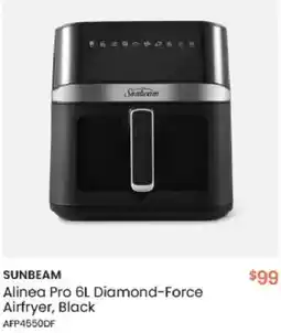 Myer SUNBEAM Alinea Pro 6L Diamond-Force Airfryer, Black offer