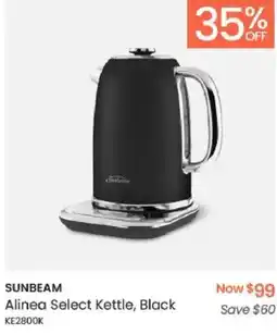 Myer SUNBEAM Alinea Select Kettle, Black offer