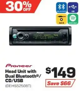 Repco Pioneer Head Unit with Dual Bluetooth/ CD/USB offer