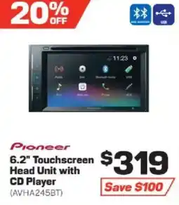Repco 6.2" Touchscreen Head Unit with CD Player offer