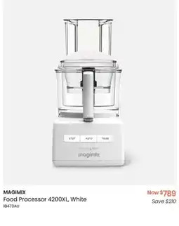 Myer MAGIMIX Food Processor 4200XL, White offer