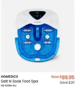 Myer HOMEDICS Salt N Soak Foot Spa offer