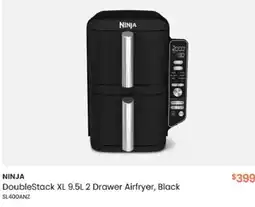 Myer NINJA DoubleStack XL 9.5L 2 Drawer Airfryer, Black offer