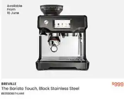 Myer BREVILLE The Barista Touch, Black Stainless Steel offer