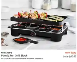 Myer GREENLIFE Family Fun Grill, Black offer