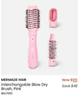 Myer MERMADE HAIR Interchangable Blow Dry Brush, Pink offer