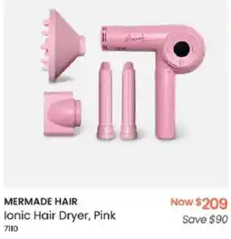 Myer MERMADE HAIR lonic Hair Dryer, Pink offer