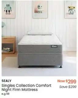 Myer SEALY Singles Collection Comfort Night Firm Mattress offer