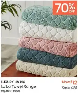 Myer LUXURY LIVING Laika Towel Range offer