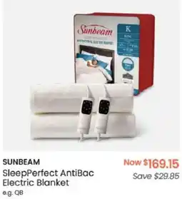 Myer Sunbeam SleepPerfect AntiBac Electric Blanket offer