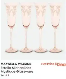 Myer MAXWELL & WILLIAMS Estelle Michaelides Mystique Glassware Set of 2 offer