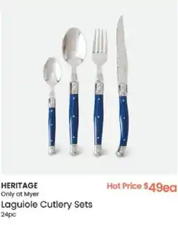 Myer HERITAGE Only at Myer Laguiole Cutlery Sets offer