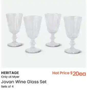 HERITAGE Only at Myer Jovan Wine Glass Set