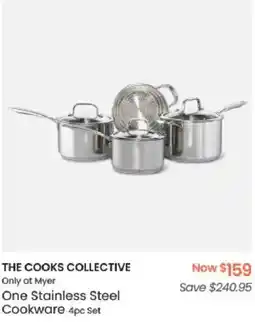 Myer THE COOKS COLLECTIVE Only at Myer One Stainless Steel Cookware offer