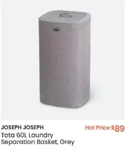 Myer JOSEPH JOSEPH Tota Laundry Separation Basket, Grey offer
