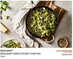 Myer Baccarat GREEN STONE Chef Pan offer