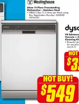The Good Guys 60cm 14 Place Freestanding Dishwasher - Stainless Steel offer