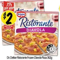 NQR Dr. Oetker Ristorante Frozen Diavola Pizza offer
