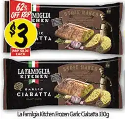 NQR La Familga Kitchen Frozen Garic Ciabatta offer