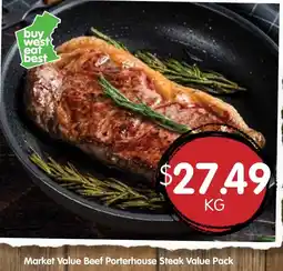 Spudshed Market Value Beef Porterhouse Steak Value Pack offer