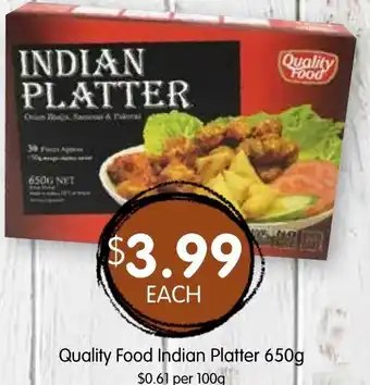 Quality Food Indian Platter