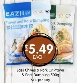 Spudshed Eazii Chives & Pork Or Prawn & Pork Dumpling offer