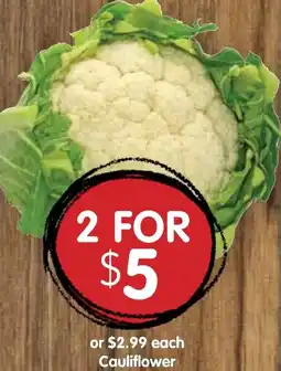 Spudshed Cauliflower offer