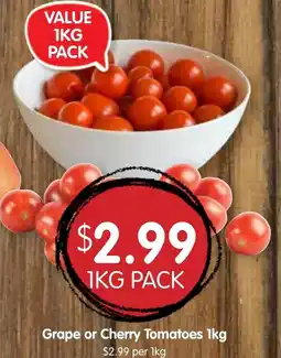Spudshed Grape or Cherry Tomatoes offer