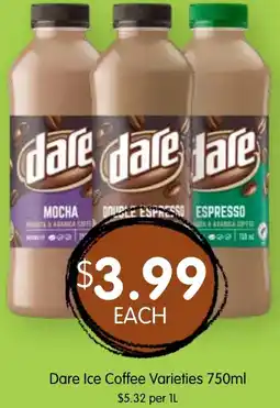 Spudshed Dare Ice Coffee Varieties offer