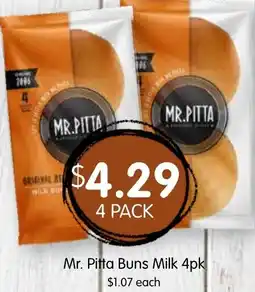Spudshed Mr. Pitta Buns Milk offer
