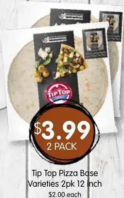 Spudshed Tip Top Pizza Base Varieties offer