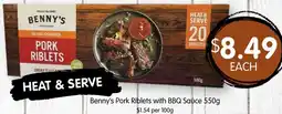 Spudshed Benny's Pork Riblets with BBQ Sauce offer