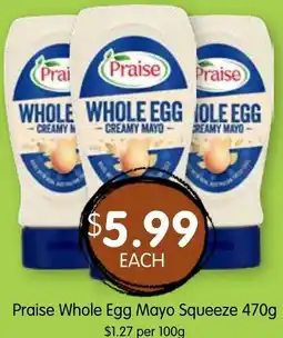 Spudshed Praise Whole Egg Mayo Squeeze offer